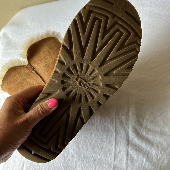 Ugg Australia MAIA leather drawstring metal beads suede boot Size 10 - Picture 12 of 14